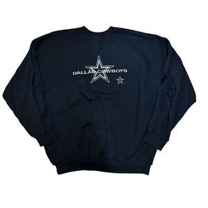 Vintage Dallas‎ Cowboys LogoAthletic 2XL Black Crewneck Sweatshirt